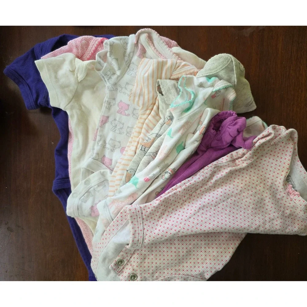 10 girl newborn bodysuits